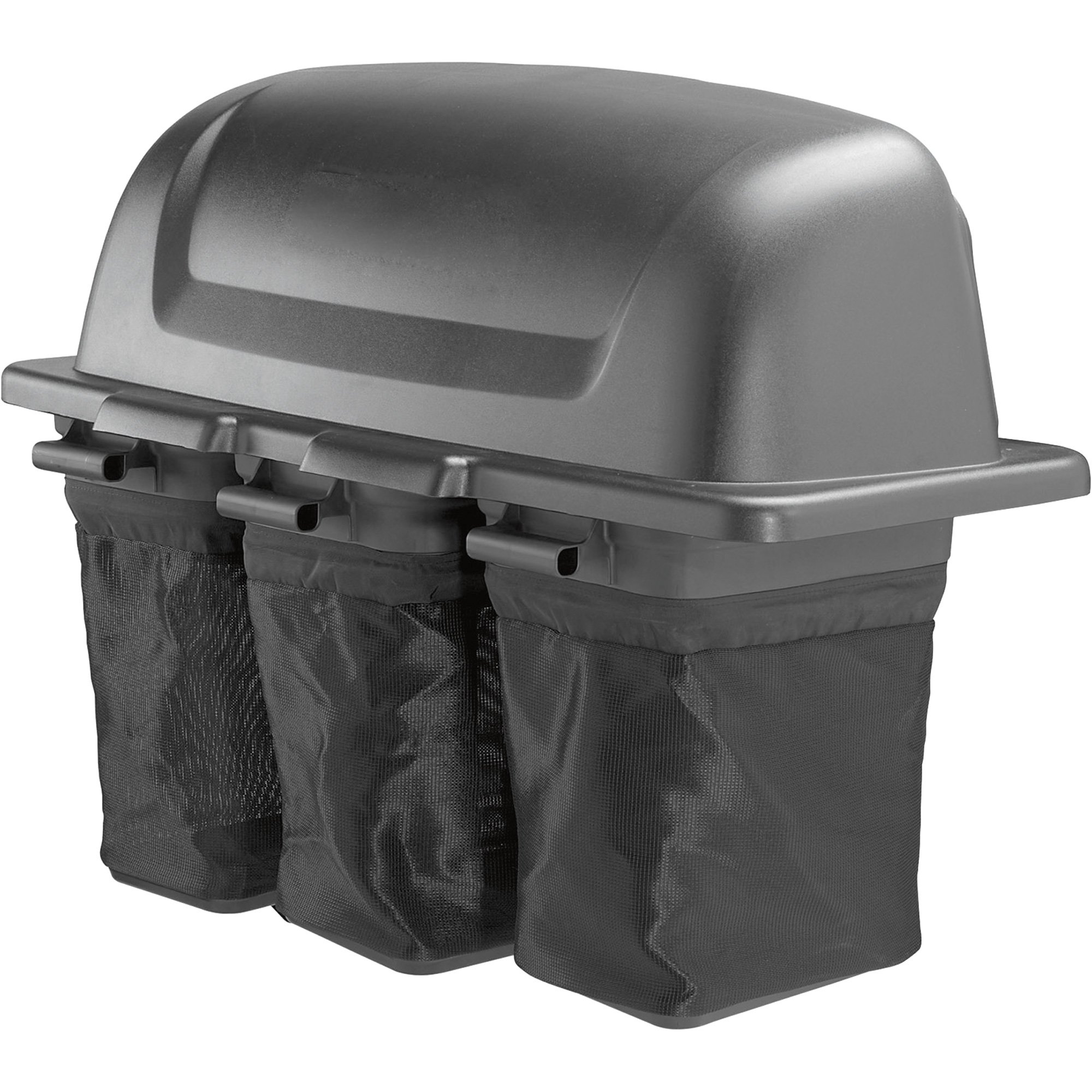 Triple Bin Soft Side Bagger — For Poulan Pro and Husqvarna 48in. Deck Lawn Mowers, 9-Bushel Capacity, Model# 960730025